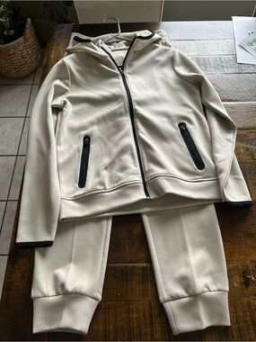 tek gear Cream Hoodie with Black Trim Accents